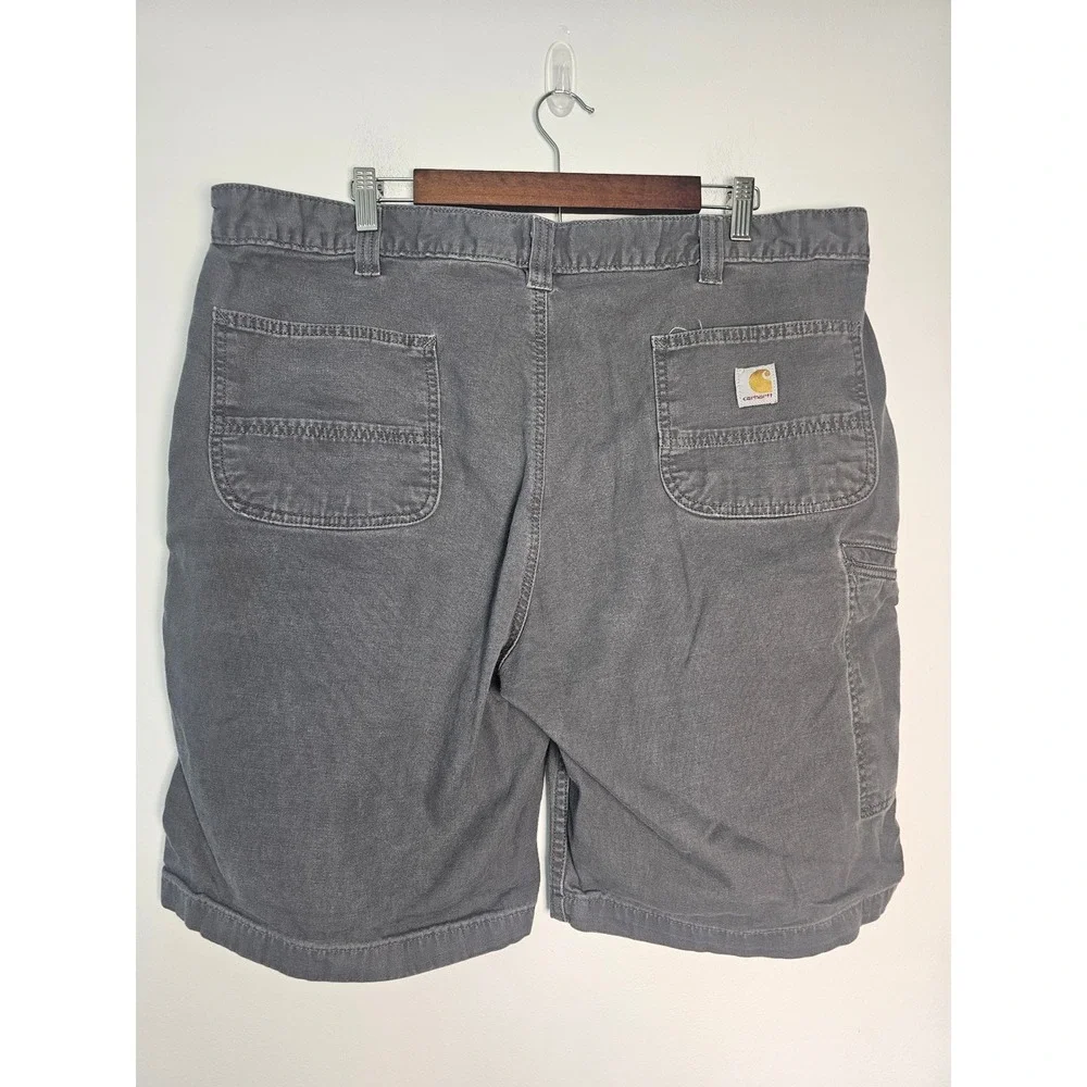 [Workwear] Carhartt Rugged Flex Canvas Work Shorts Mens 42 Gray BS2514-M Relaxed